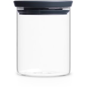 Brabantia Tasty Opbevaringsglas Stabelbart 0,7 L, Mrkegr