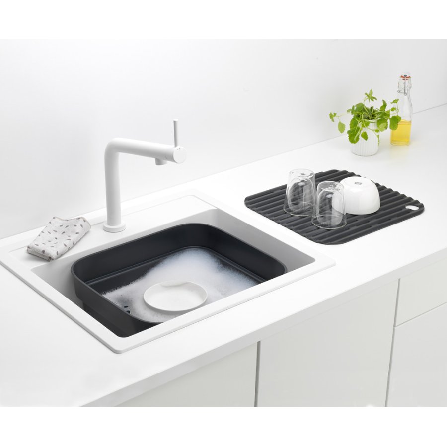 Brabantia Sink-Side Opvaskebalje m. Rist 37,4 cm, Mrkegr