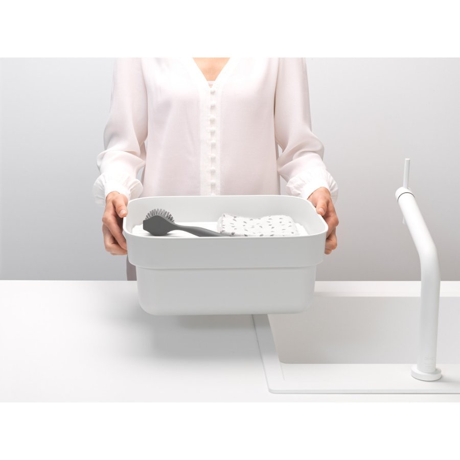 Brabantia Sink-Side Opvaskebalje m. Rist 37,4 cm, Lysegr