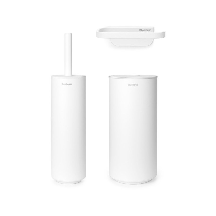 Brabantia Mindset Toilettilbehrsst 3 Dele, Mineral Fresh White