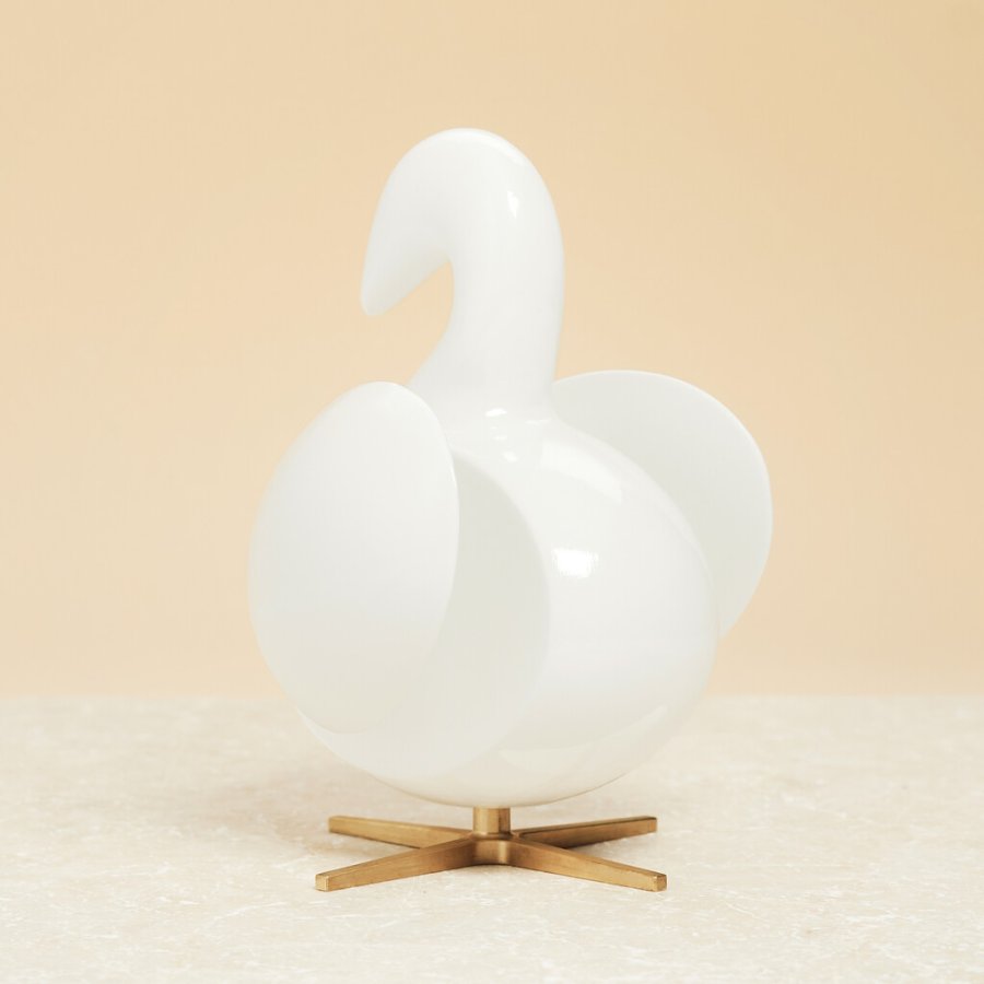 Brainchild The Swan-Figur 12,5 cm, Wei / Messing