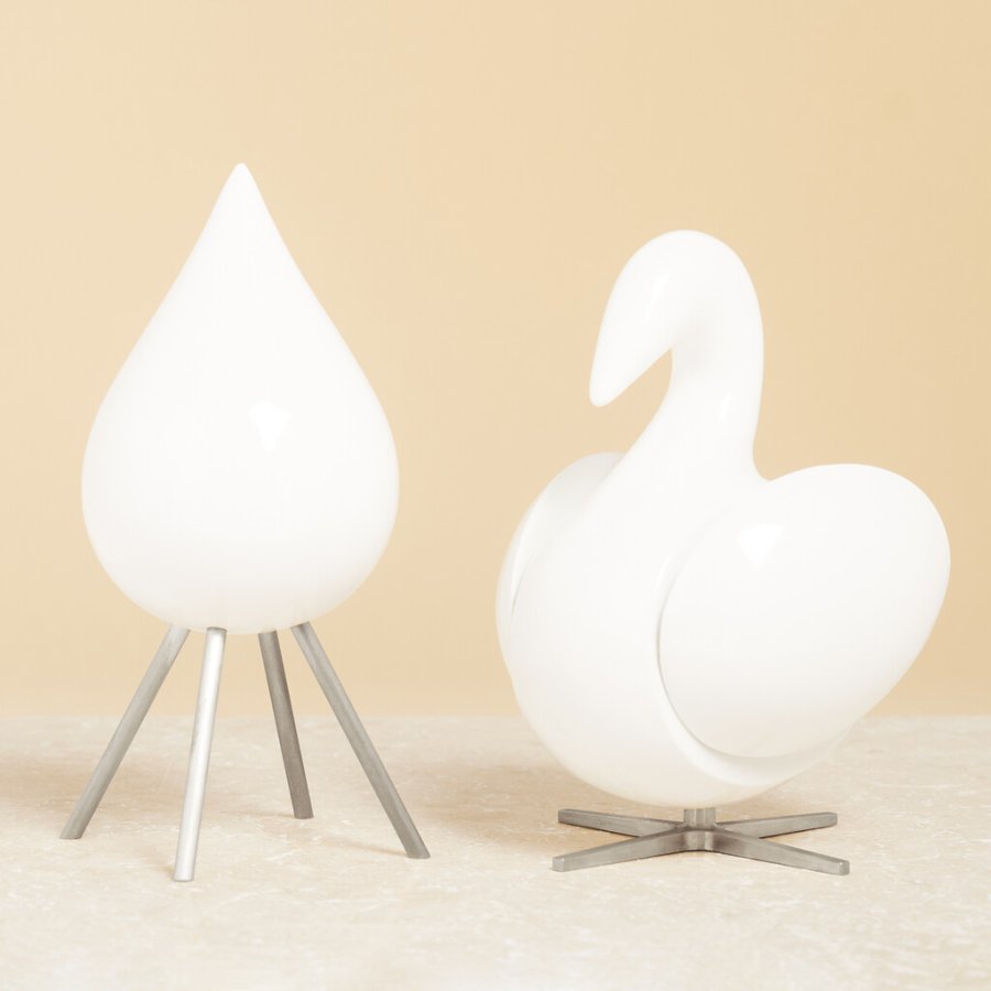 Brainchild The Swan-Figur 12.5 cm, Wei / Stahl