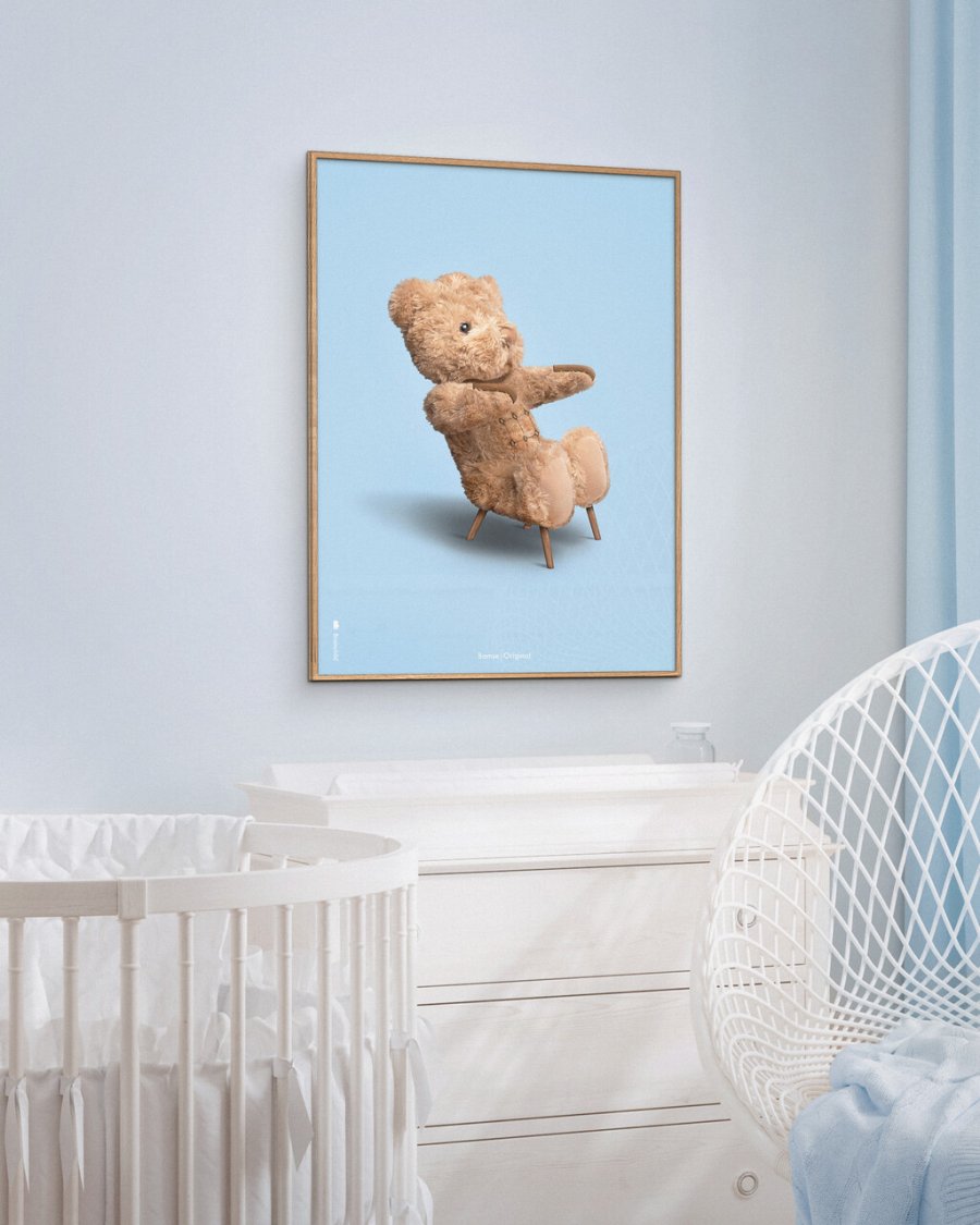 Brainchild The Teddybear Poster 50x70 cm, Hellblau