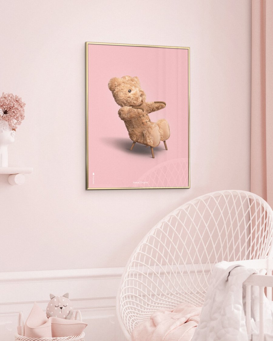 Brainchild The Teddybear Poster 50x70 cm, Rosa