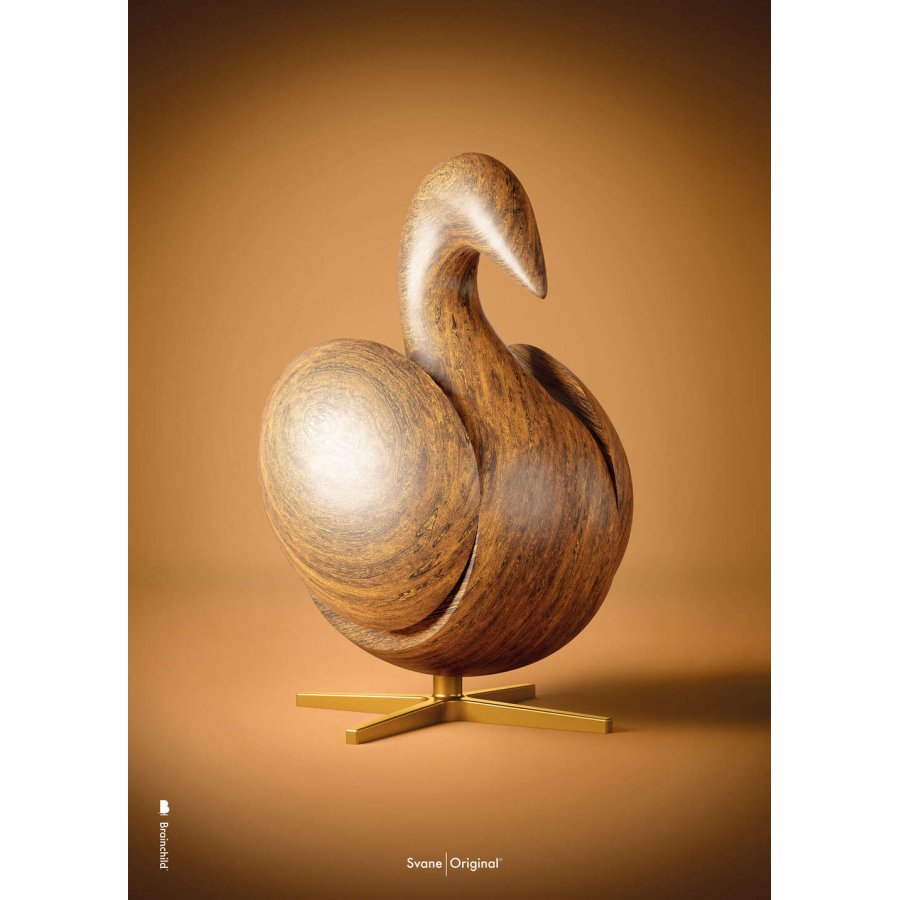 Brainchild The Swan Figure Poster A5, Braun