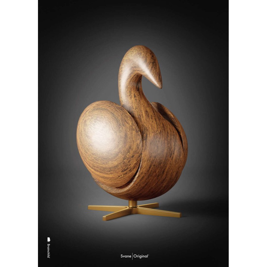 Brainchild The Swan Figure Poster A5, Schwarz