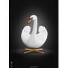 Brainchild White Swan Poster A5, Schwarz