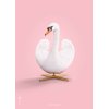 Brainchild White Swan Poster A5, Rosa