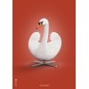 Brainchild White Swan Poster A5, Rot