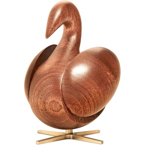 Brainchild Svane Figuren 12,5 cm, Mahogni/Messing