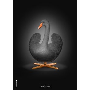 Brainchild The Black Swan Poster 30x40 cm, Schwarz