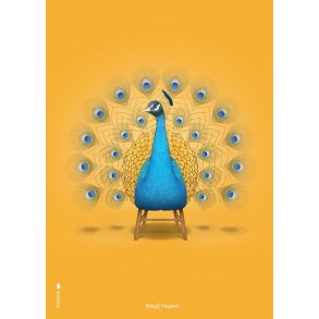 Brainchild Peacock Poster 50x70 cm, Gelb