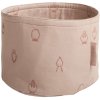 Brainchild Brotkorb, 20 cm, Beige mit rosa Stickerei