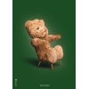 Brainchild Teddybär-Poster A5, Grün