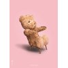 Brainchild Teddybr-Poster, A5, Rosa