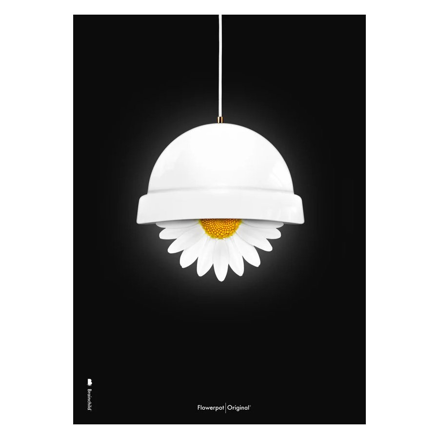 Brainchild Blumentopf-Poster A5, Schwarz