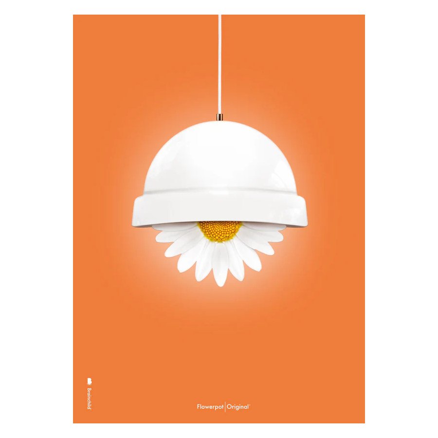 Brainchild Blumentopf-Poster A5, Orange