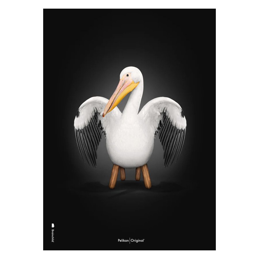 Brainchild Pelikan Plakat A5, Sort