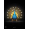 Brainchild Pfau-Poster A5, Schwarz