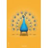 Brainchild Pfau-Poster A5, Gelb