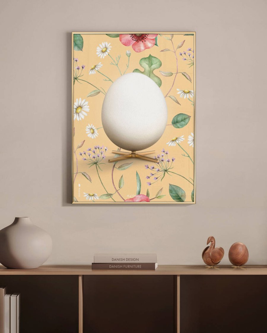 Brainchild Flora The Egg Poster 50x70 cm, Gelb