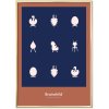 Brainchild Design Ikonen Poster 50x70 cm, Blau