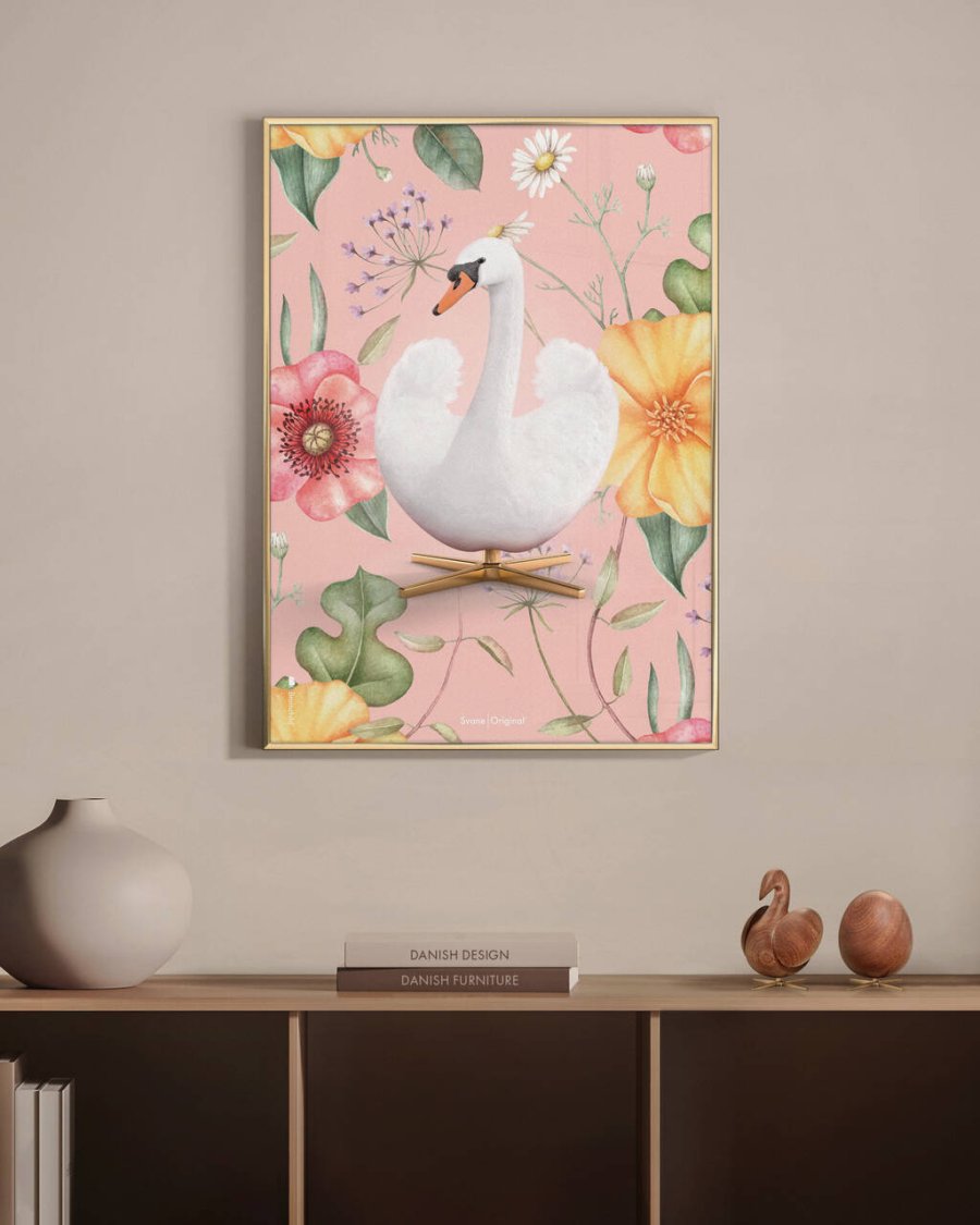 Brainchild Flora The Swan Poster 700x100 cm, Rosa