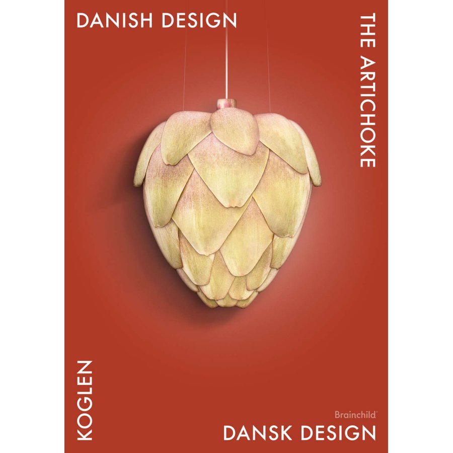 Brainchild Danish Design Artiskok Plakat 30x40 cm, Rd