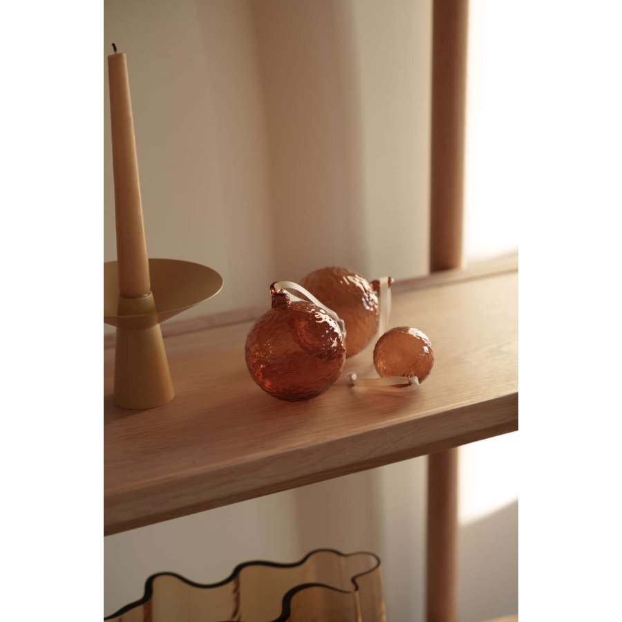 Cooee Design Gry Weihnachtskugeln 4er Set 8 cm, Cognac