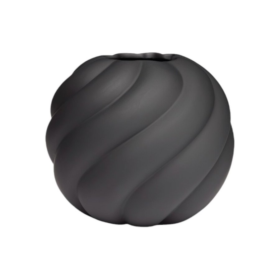 Cooee Design Twist Ball Vase H12 cm, Schwarz