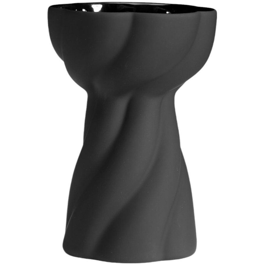 Cooee Design Twist Bulb Vase H13 cm, Schwarz