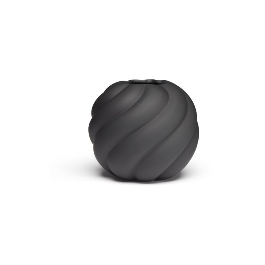 Cooee Design Twist Ball Vase H20 cm, Schwarz