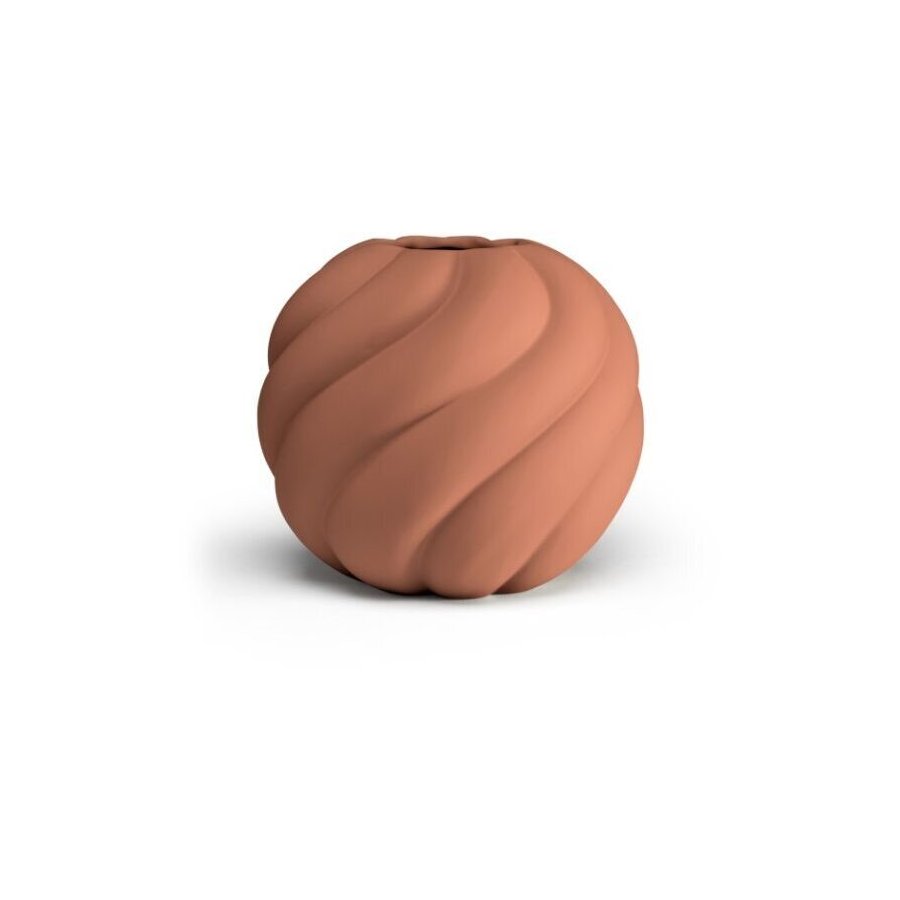 Cooee Design Twist Ball Vase H20 cm, Brick Red