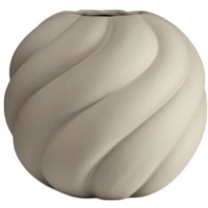 Cooee Design Twist Ball Vase H20 cm, Sand