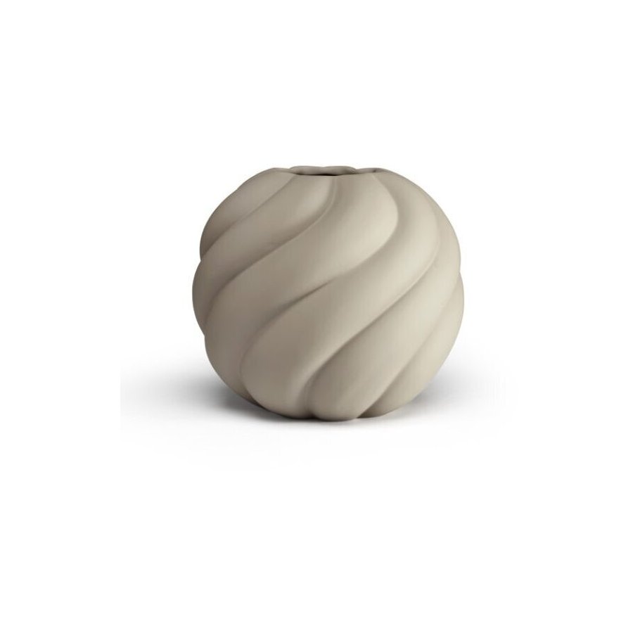 Cooee Design Twist Ball Vase H20 cm, Sand