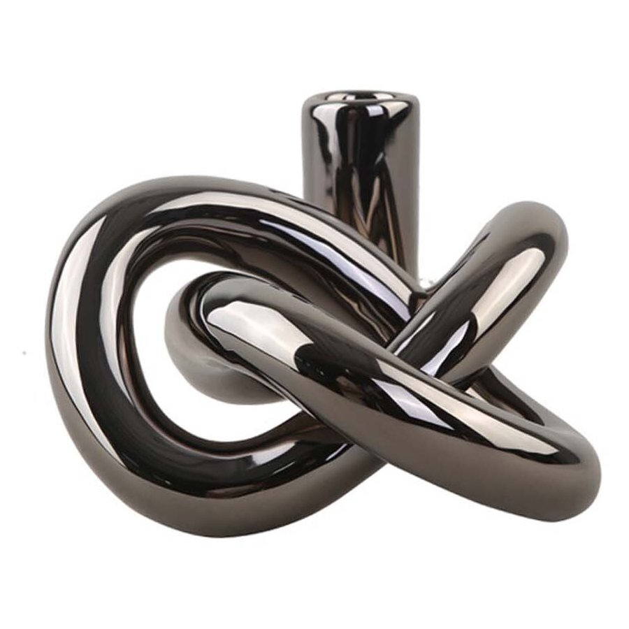 Cooee Design Lykke Lysestage H10 cm, Mrk Slv