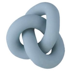Cooee Design Knot Table Skulptur 19 cm, Pale Blue