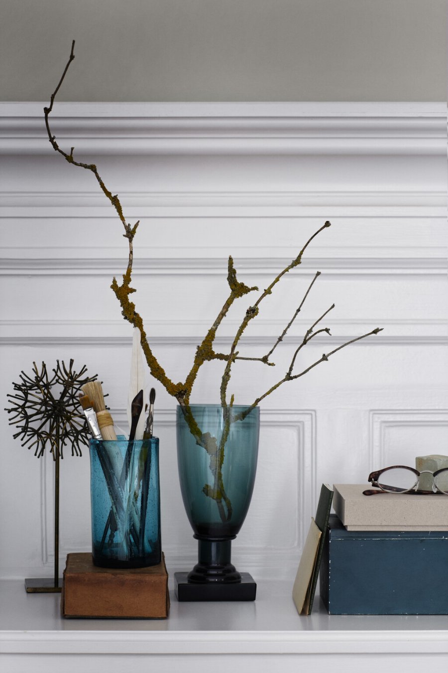 Cozy Living Trophe Vase H24 cm, Petrol
