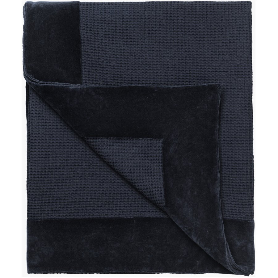 Cozy Living Nordic Waffle Sengetppe 260x280 cm, Royal Blue