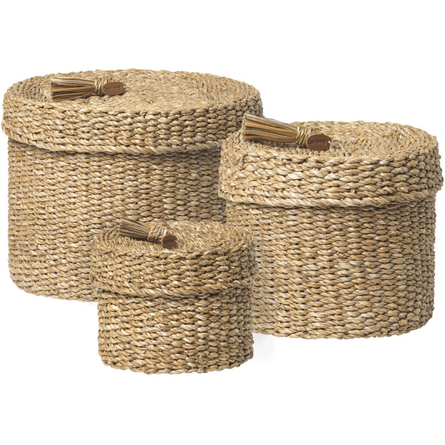 Cozy Living Hogla Korb 3er Set, Natural