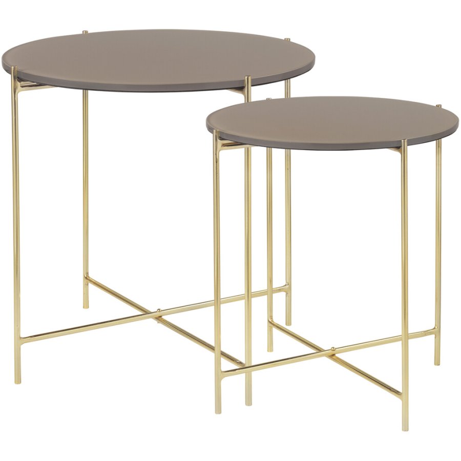 Cozy Living Freja Bord 2 stk, Cashmere/Brass