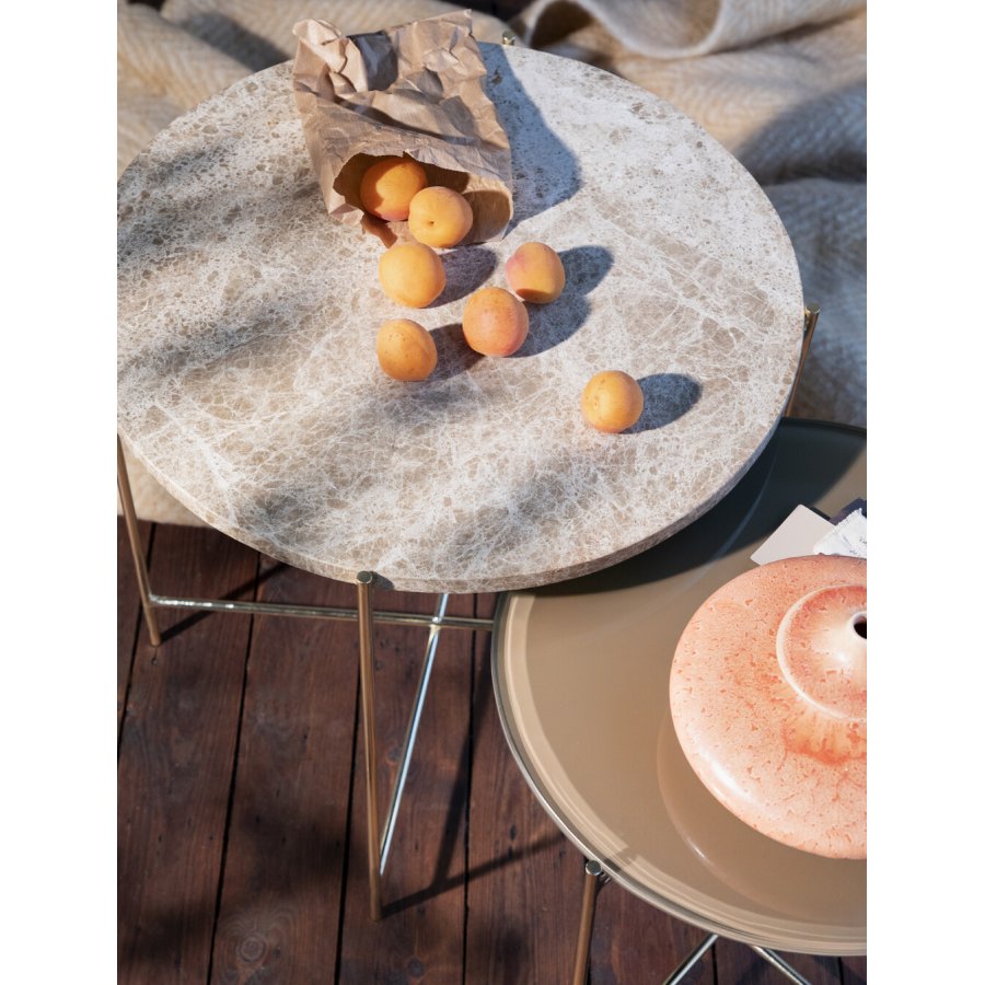 Cozy Living Freja Bord 2 stk, Cashmere/Brass
