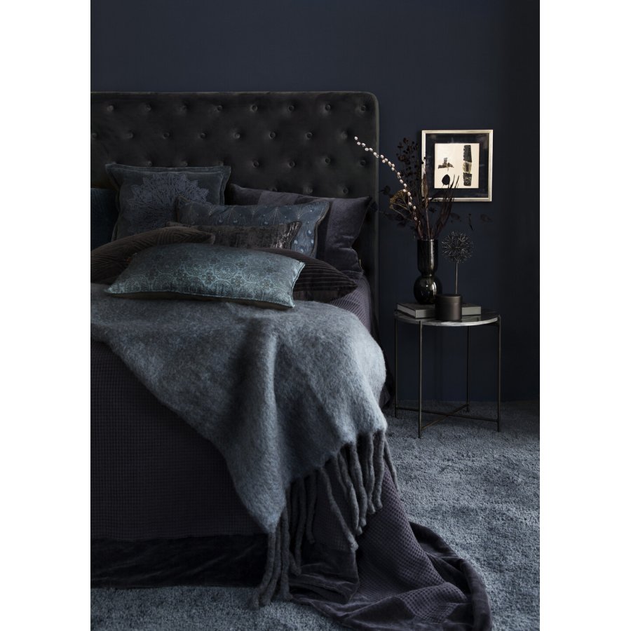 Cozy Living Nordic Waffle Sengetppe 260x280 cm, Royal Blue