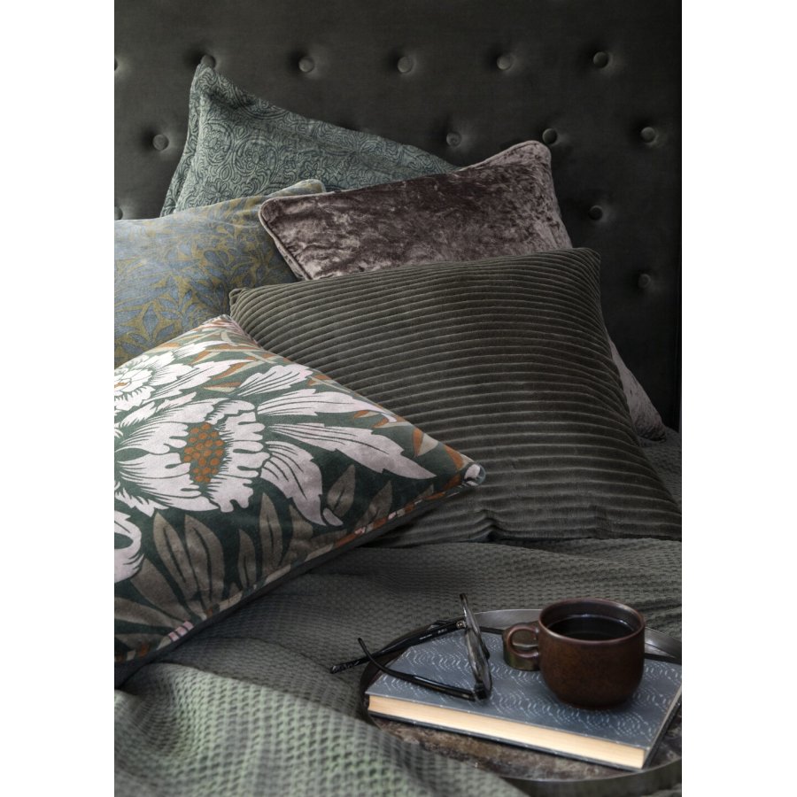 Cozy Living Nordic Waffle Sengetppe 220x260 cm, Army