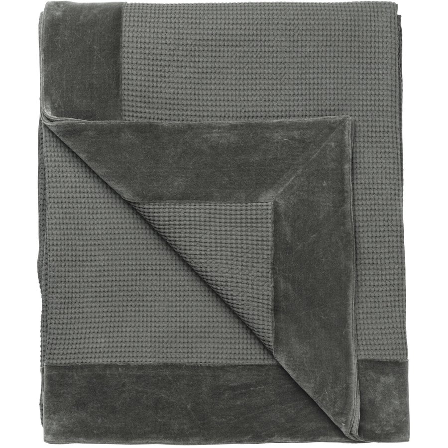 Cozy Living Nordic Waffle Sengetppe 220x260 cm, Army