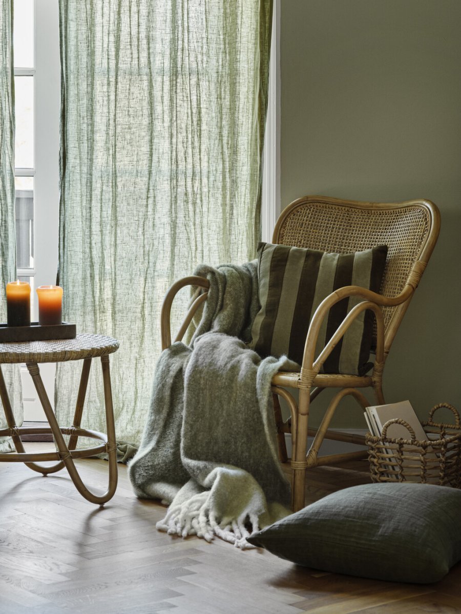 Cozy Living Mathea Decke 170x130 cm, Moss