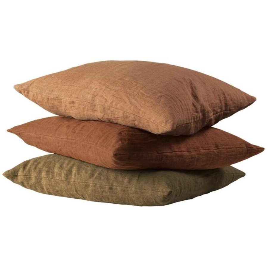 Cozy Living Pudest 3 stk. 50x50 cm, Toffee/Mustard/Caramel