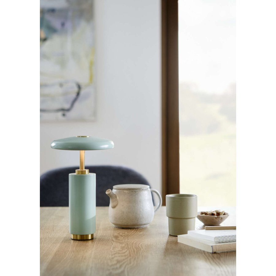 Cozy Living Cassias Tischleuchte Wiederaufladbare LED H23 cm, Aqua Green