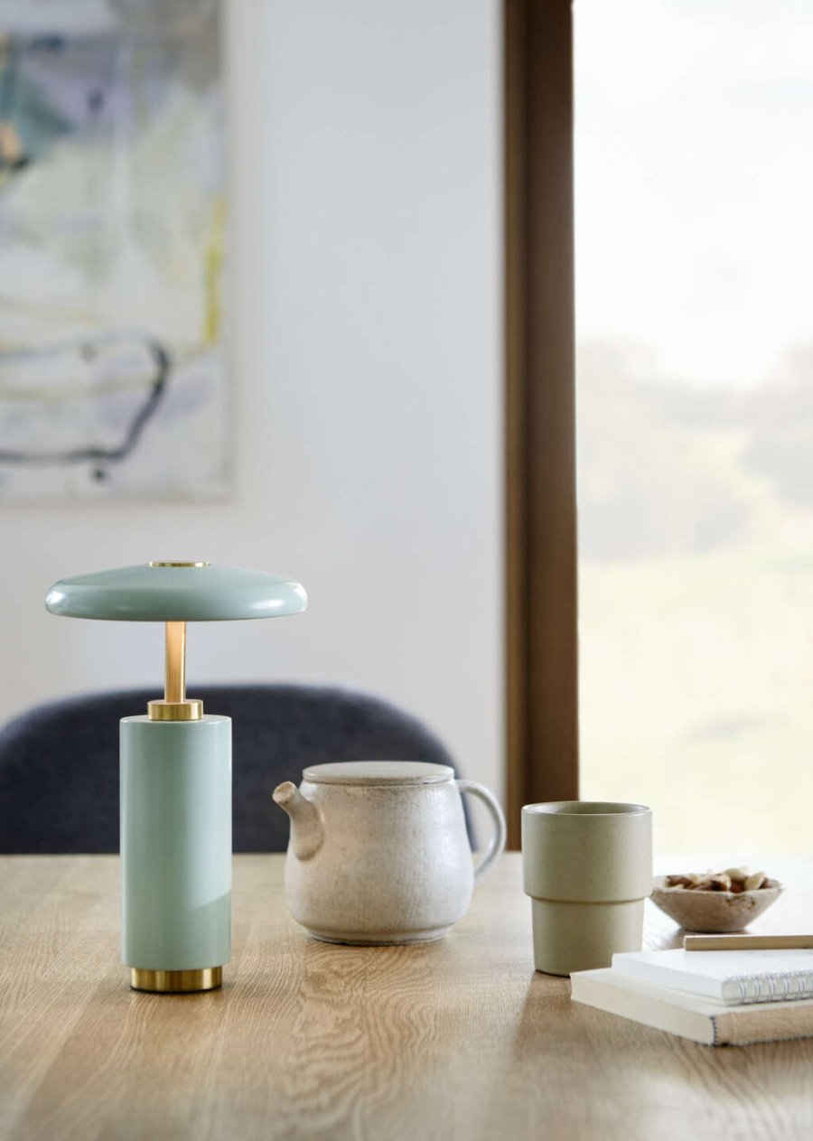 Cozy Living Cassias Tischleuchte Wiederaufladbare LED H23 cm, Aqua Green