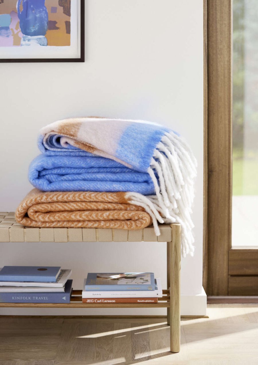 Cozy Living Mathea Decke 130x170 cm, Sea Blue